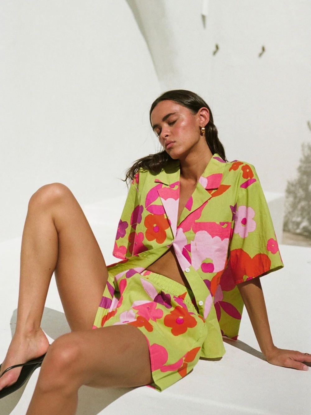 SABO THESSY TOP - LIME FLORAL